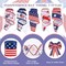 30 Yards Patriotic Wired Edge Ribbon – 5 Rolls Red, White & Blue Star Stripe Burlap Ribbon for 4th of July, Independence Day, Crafting, Gift Wrapping & DIY Decorations